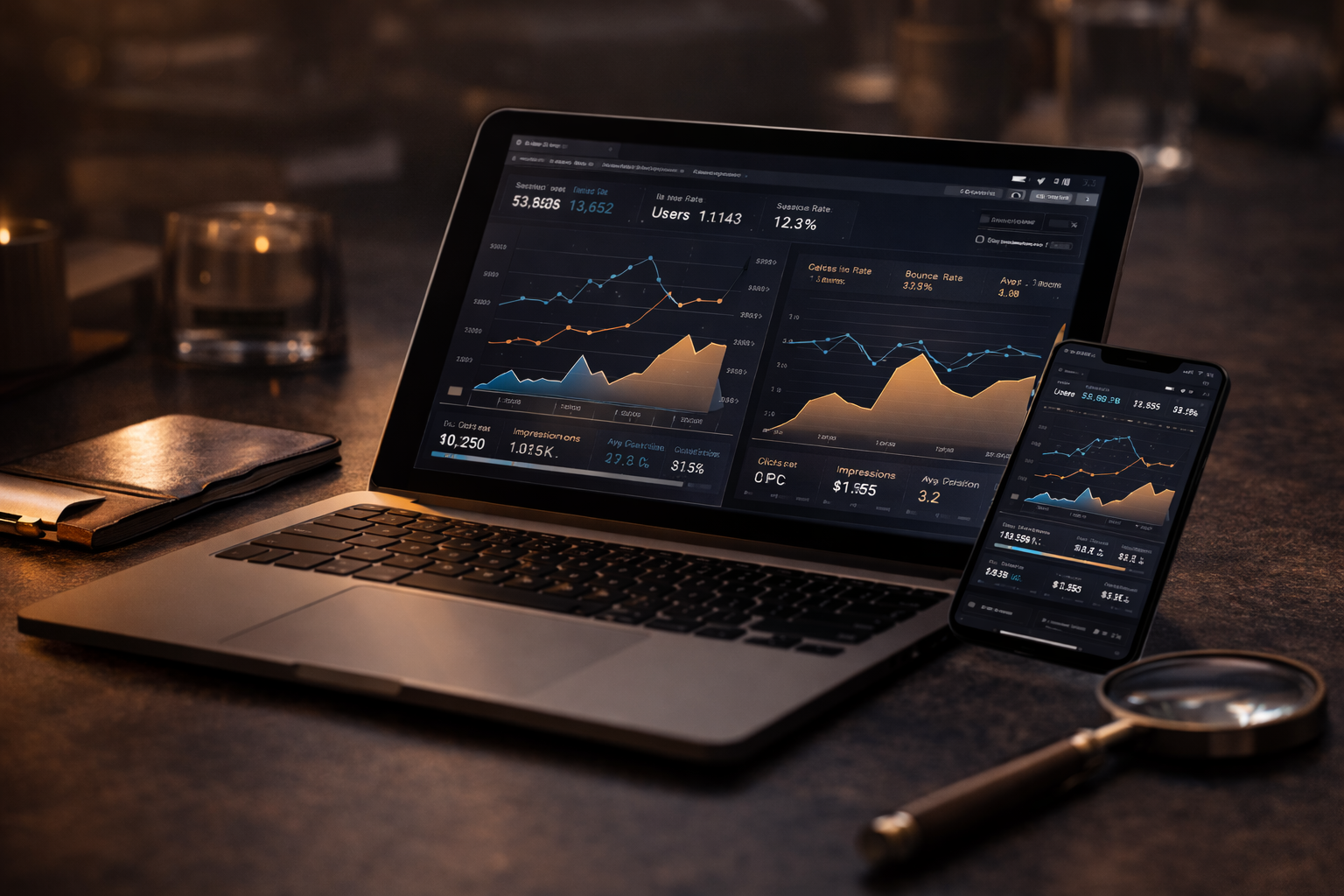 SEO und Performance – Analyse auf digitalen Geräten