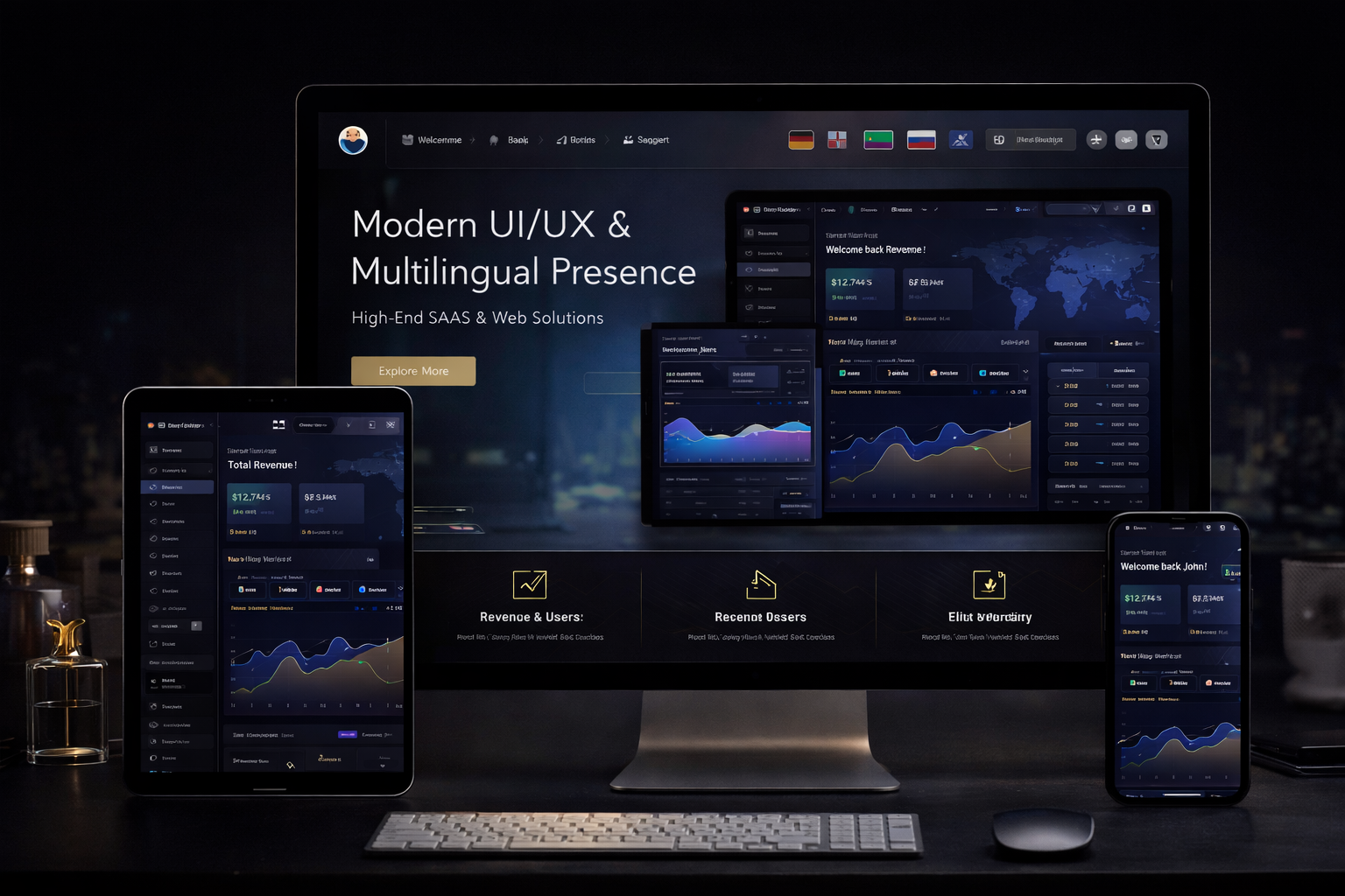 Modern UI/UX & mehrsprachige Webpräsenz
